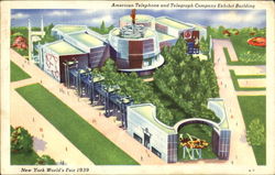 American Telephone And Telegraph Company Exhibit Building Postcard