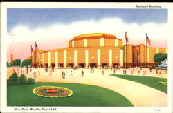 Railroad Building 1939 NY World's Fair Postcard Postcard