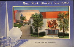 The Food No. 2 Building 1939 NY World's Fair Postcard Postcard