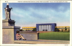 The Administration Building 1933 Chicago World Fair Postcard Postcard