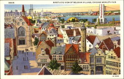 Bird's Eye View Of Belgian Village Postcard