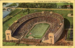 Stadium, Ohio State University Postcard