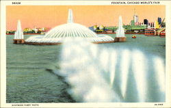 Fountain 1933 Chicago World Fair Postcard Postcard