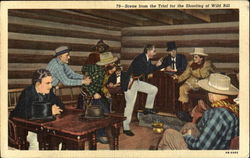 Scene From The Trail For The Shooting Of Wild Bill Cowboy Western Postcard Postcard