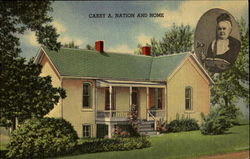 Carry A. Nation And Home Postcard