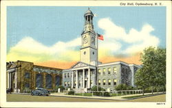 City Hall And Memorial Plaza Ogdensburg, NY Postcard Postcard