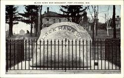 Black Hawk War Monument Fort Atkinson, WI Postcard Postcard