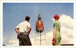 Pineapple Water Tower At Honolulu Hawaii Postcard Postcard