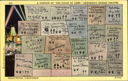 A Portion Of The Floor Of Fame Grauman's Chinese Theatre Postcard