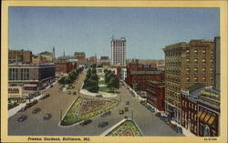 Preston Gardens Baltimore, MD Postcard Postcard