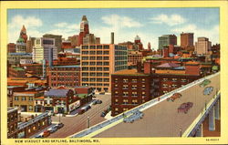 New Viaduct And Skyline Baltimore, MD Postcard Postcard