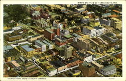 Bird's Eye View Of Terre Haute Postcard