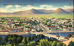 Bird's Eye View Of Ciudad Juarez Mexico Postcard Postcard