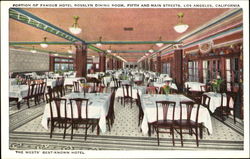 Portion Of Famous Hotel Rosslyn Dining Room, Fifth and main Streets Postcard