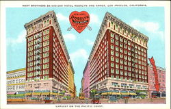 Hart Brothers $5,000,000 Hotel Rosslyn And Annex Los Angeles, CA Postcard Postcard