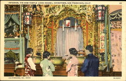 Interior Tin How Temple, Chinatown San Francisco, CA Postcard Postcard