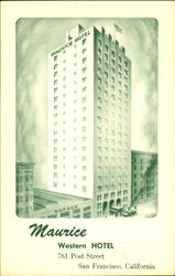 Maurice Western Hotel, 761 Post Street San Francisco, CA Postcard Postcard