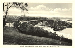 Bridges Over Reversing Falls Saint John, NB Canada New Brunswick Postcard Postcard