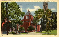 Irvine Auditorium And College Hall, University of Pennsylvania Postcard