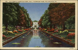 Lily Pond At Horticultural Hall, Fairmount Park Postcard