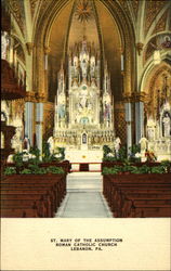 St. Mary Of The Assumption Roman Catholic Church Lebanon, PA Postcard Postcard