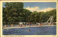 Brookside Swimming Pool Lancaster, PA Postcard Postcard