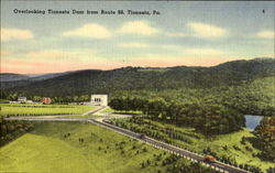 Overlooking Tionesta Dam, Route 66 Postcard