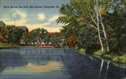 View Across The Dell High School Postcard