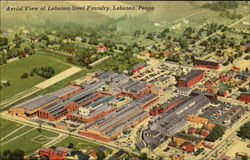 Aerial View Of Lebanon Steel Foundry Pennsylvania Postcard Postcard