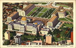 Aerial View Pennsylvania's State Capitol Harrisburg, PA Postcard Postcard