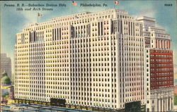 Penna. R. R. Suburban Station Bldg, 16th and Arch Streets Postcard