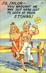 Sailor, Tattoos Postcard