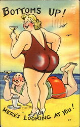 Bottoms Up! Postcard