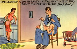 I've Learned A Lot Of Knots In The Navy Postcard