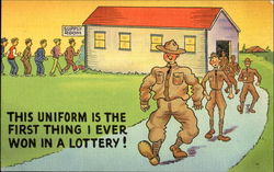 This Uniform Is The First Thing I Ever Won In A Lottery! Comic Postcard Postcard