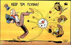 Keep Em Flying! Comic Postcard Postcard