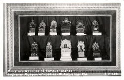 Miniature Replicas Of Famous Thrones St. Augustine, FL Postcard Postcard