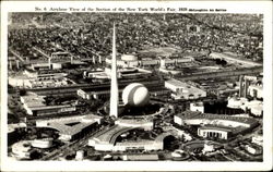 Airplane View Of The Section Of The New York World's Fair 1939 1939 NY World's Fair Postcard Postcard