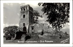 Ruins Cathedral Panama Postcard Postcard