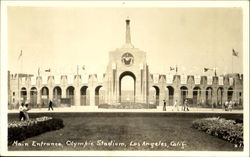 Main Entrance Olympic Stadium Los Angeles, CA Postcard Postcard