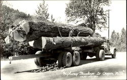 Highway Truckage To Oregon Mills Logging Postcard Postcard