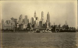 1930's New York Skyline Postcard Postcard