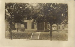 Old House with Trees in Front and Stone Steps Buildings Postcard Postcard