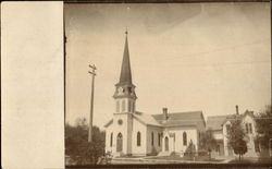 Church with a Steeple Churches Postcard Postcard