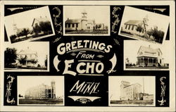 Greetings From Echo Multi View Minnesota Postcard Postcard