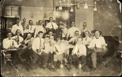 Men Drinking Beer Birthday Party Postcard