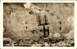 Secret Indian Message On Pow-Wow Walls, Buffalo tensleep Road Native Americana Postcard Postcard