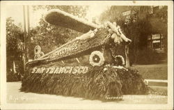 Tournament of Roses Float San Francisco Postcard