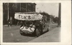 Elks Float Car Decorated with Flowers Elks Club Postcard Postcard