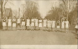 c1910 High School or College Race Postcard